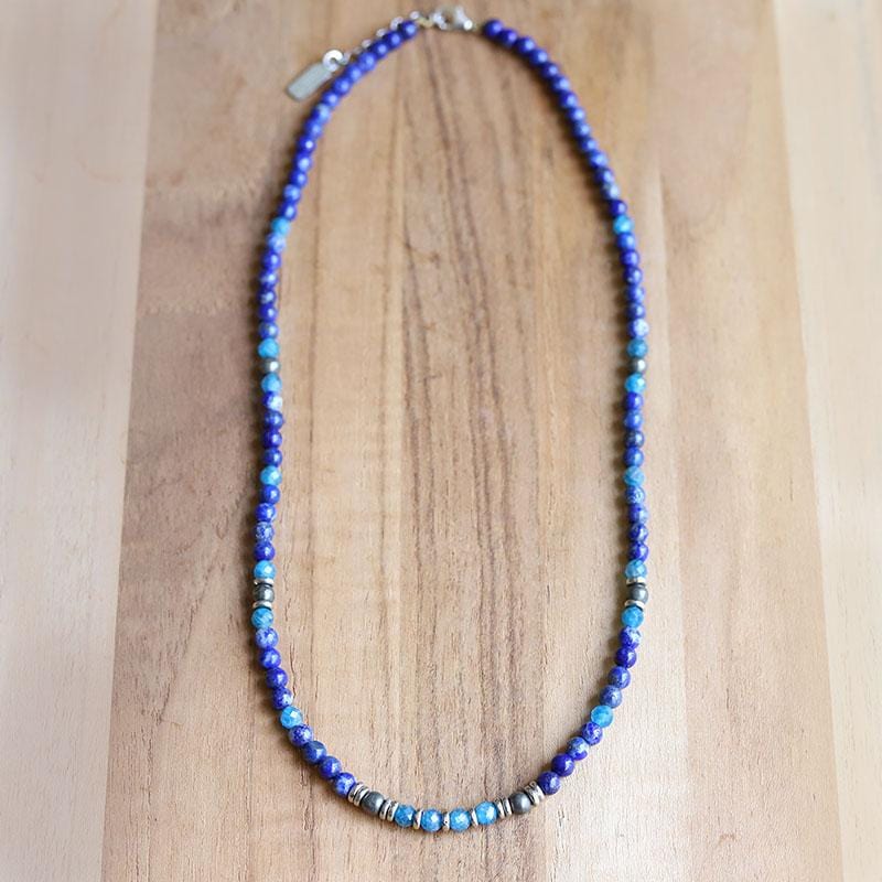 Lapis Lazuli and Apatite Delicate Necklace