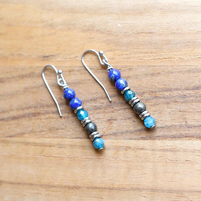 Lapis Lazuli and Apatite Earrings