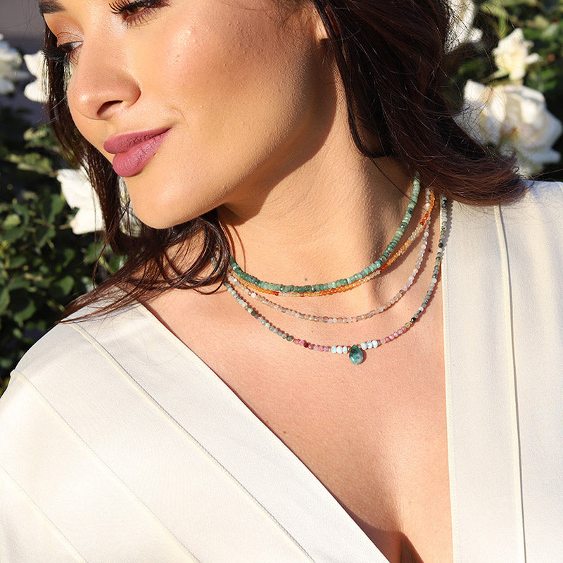 Emerald and Larimar Luxury Necklace *Final Sale*