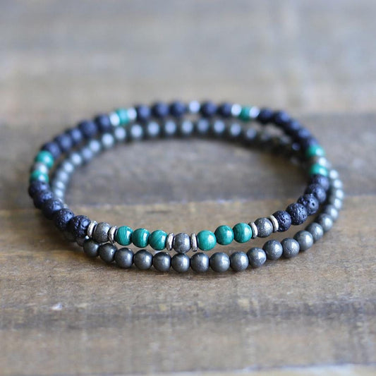 Mens lava rock discount necklace
