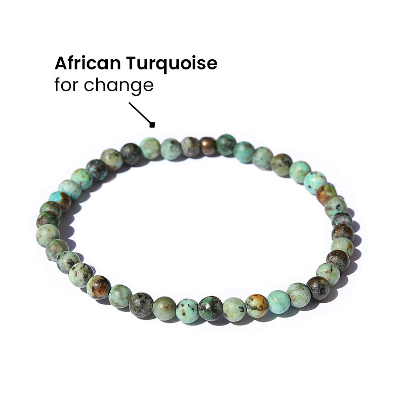 "Change" Matte African Turquoise Bracelet