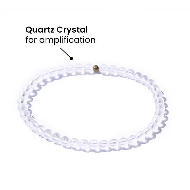 "Amplification" Matte Quartz Crystal  Bracelet