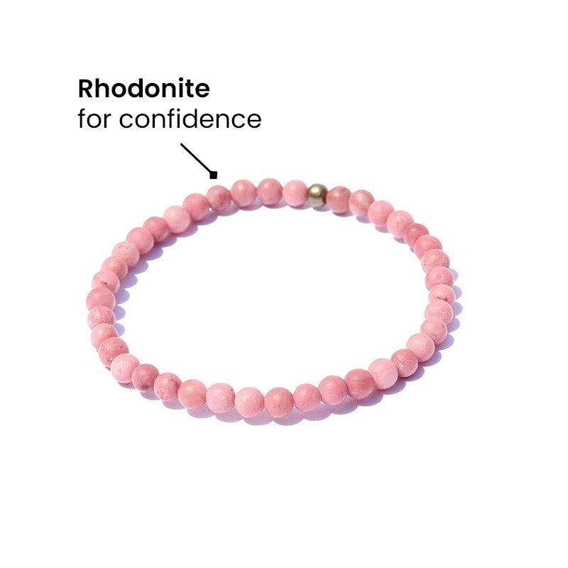 Matte Rhodonite Bracelet gemstone meaning