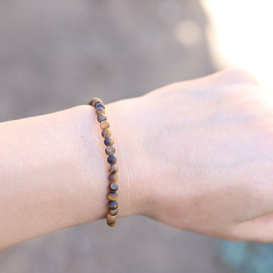 Matte Tiger's eye Bracelet on hand model