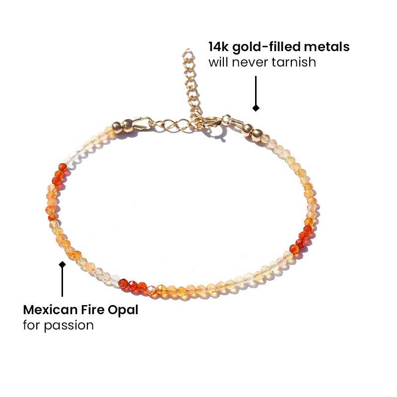 Mexican Fire Opal Luxury Bracelet