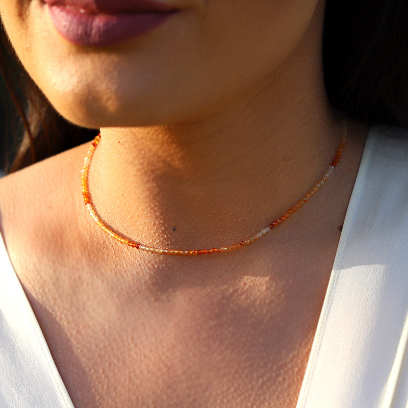Mexican Fire Opal Luxury Necklace