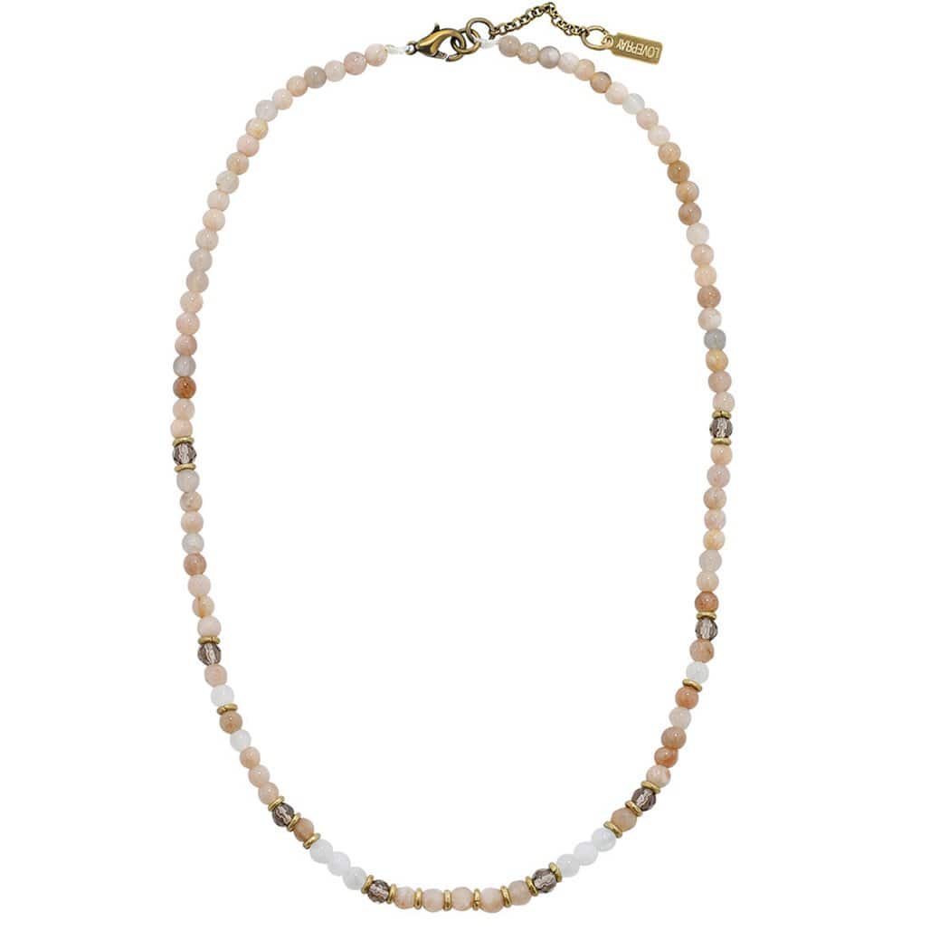 "Joy and Intuition" Moonstone and Smoky Quartz Delicate Necklace