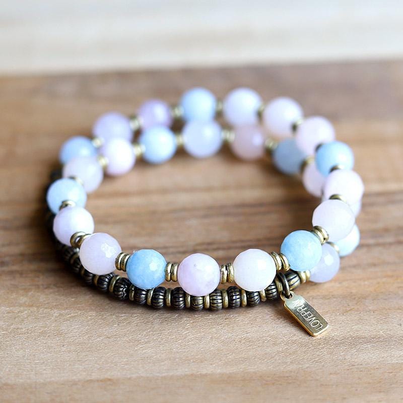 Morganite Mala Bracelet
