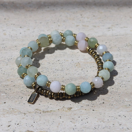 Morganite Wrist Mala Bracelet