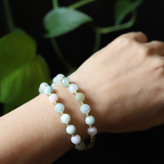 Morganite  Mala Bracelet