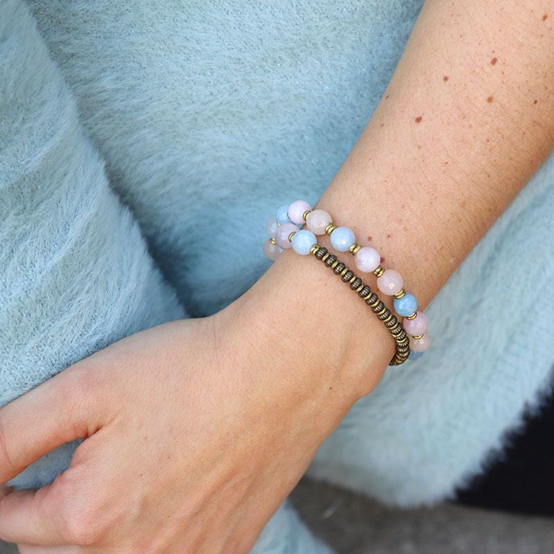 Morganite Mala Bracelet