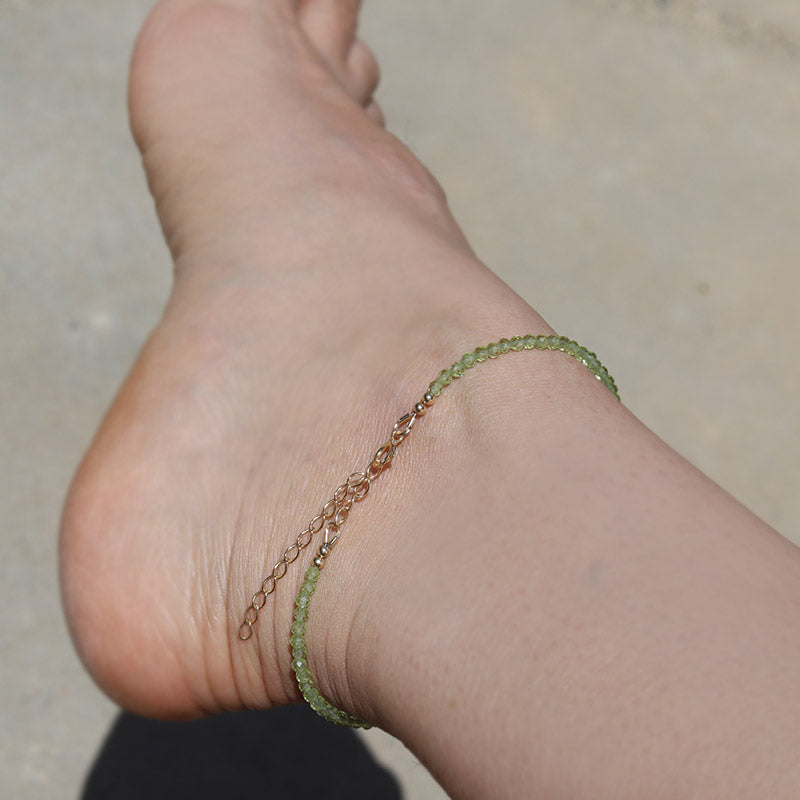 Peridot Delicate Anklet