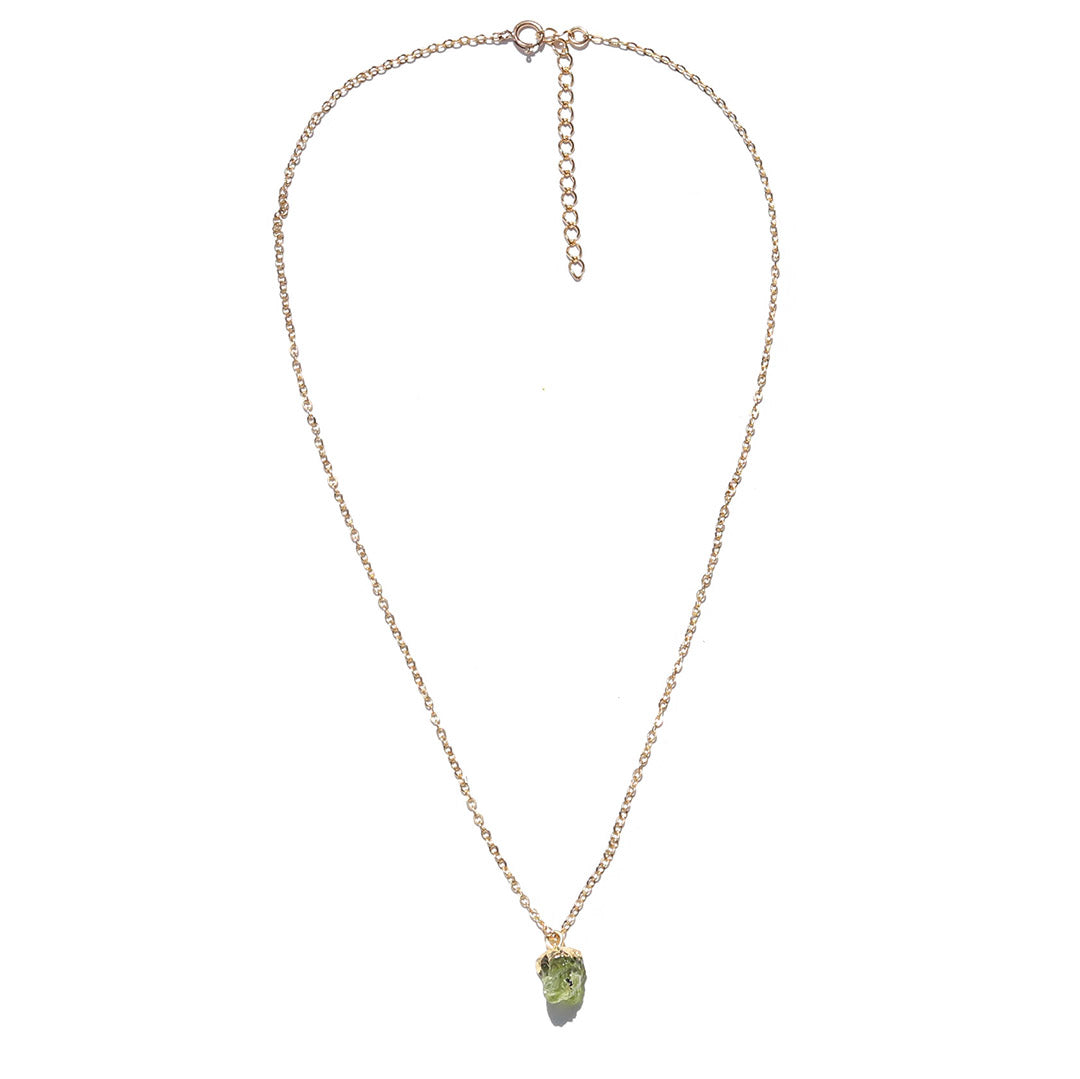 Amazon.com: Raw Peridot Pendant Necklace, August Birthstone Necklace, Green Peridot  Necklace, Gold-Filled 18