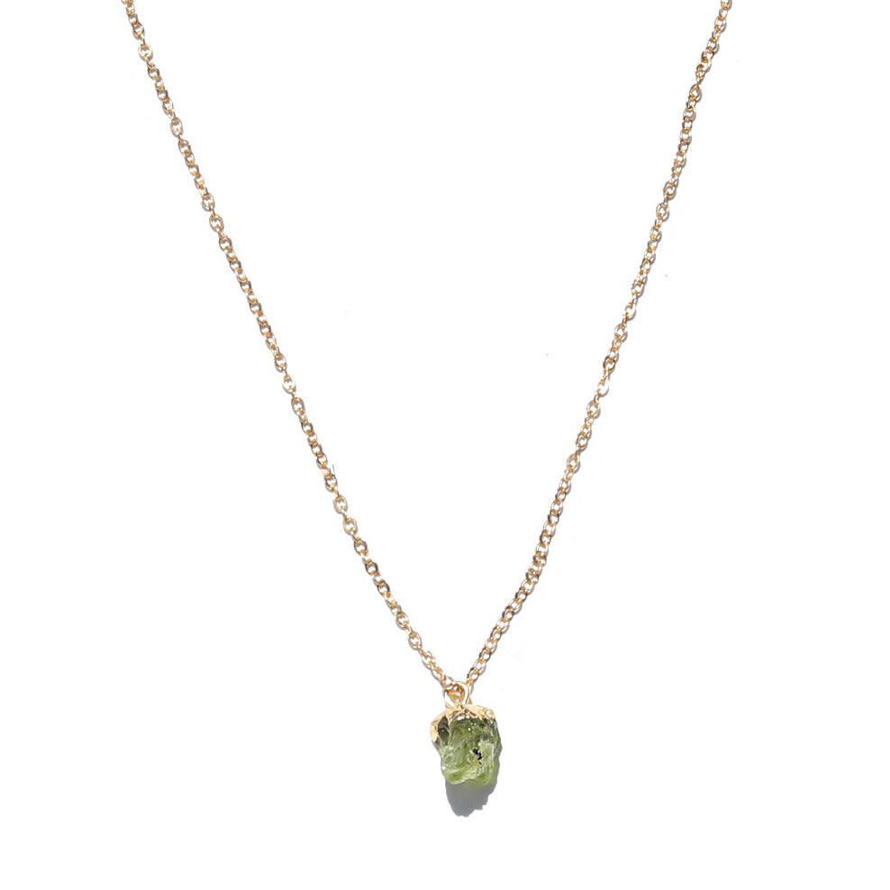 Raw Peridot Pendant Necklace | Lovepray Jewelry – Lovepray jewelry