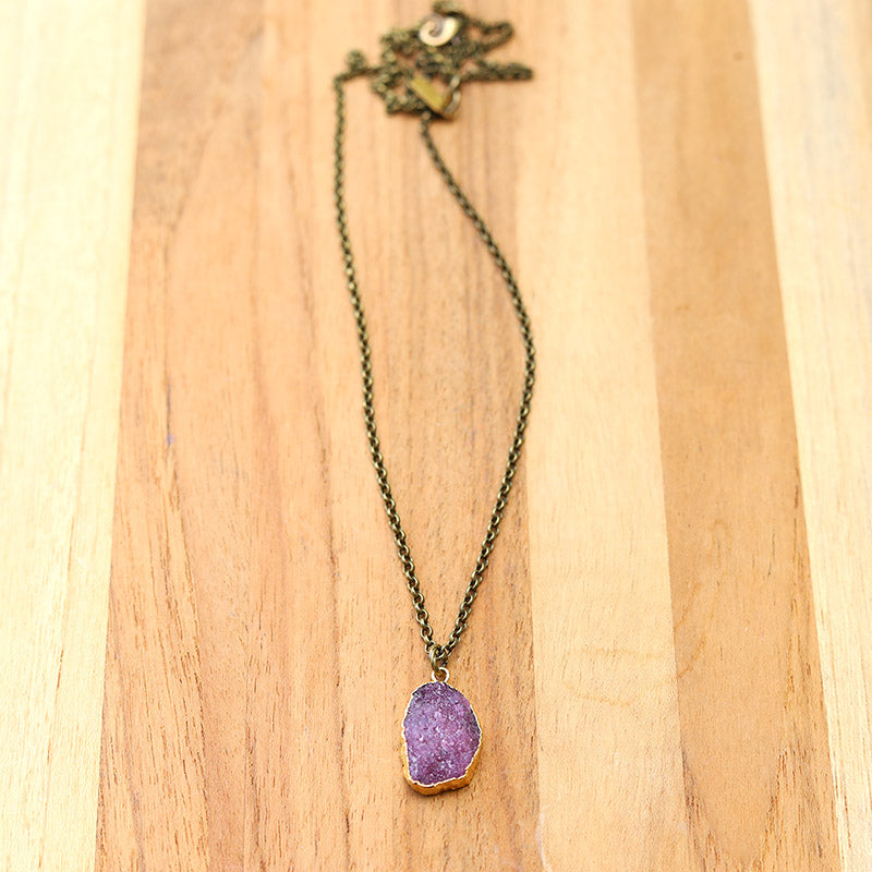 Raw Ruby Pendant Necklace