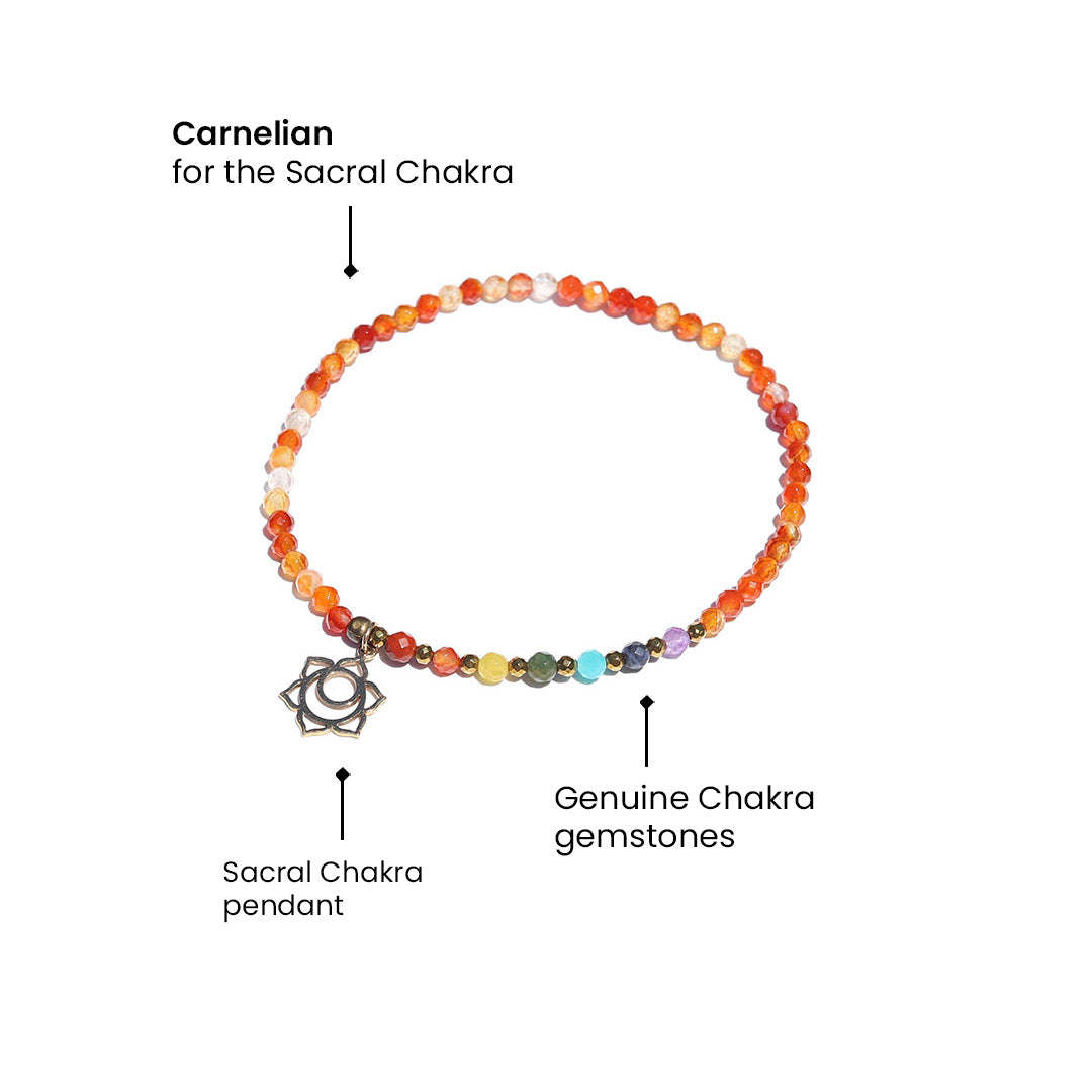 Sacral chakra anklet gemstones meaning