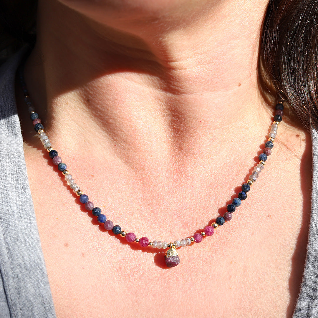 Sapphire and Ruby Luxury Necklace - PRE- ORDER