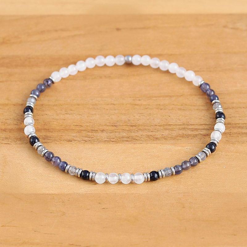 "Miracles" Selenite and Shungite Anklet
