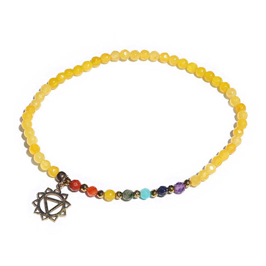 Solar Plexus chakra anklet by Lovepray jewelry