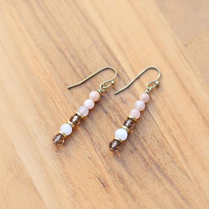 Sunstone and Moonstone Earrings