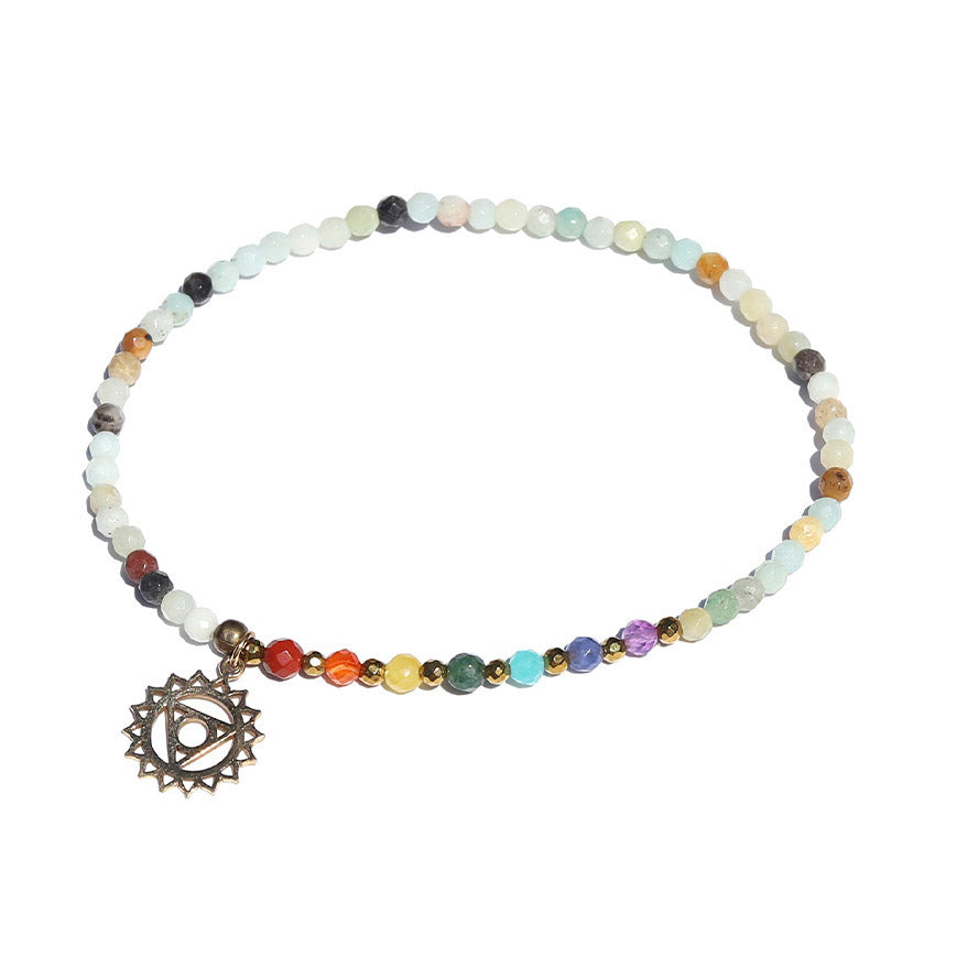 Throat chakra anklet by Lovepray jewelry