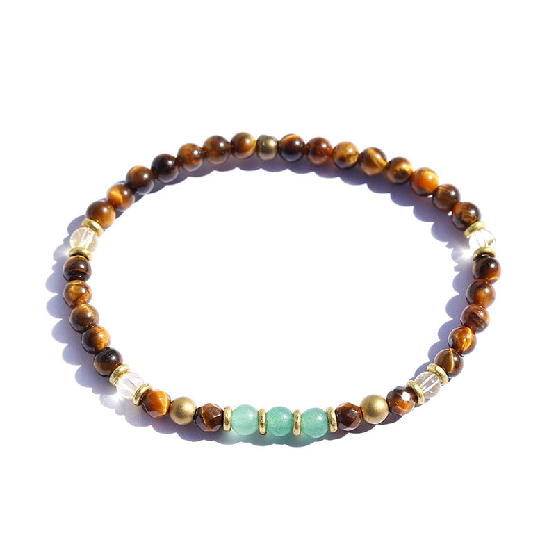 Tiger's Eye and Aventurine Bracelet 