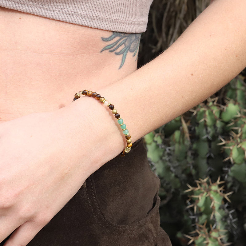 Tiger's Eye and Aventurine Bracelet Lifestyle