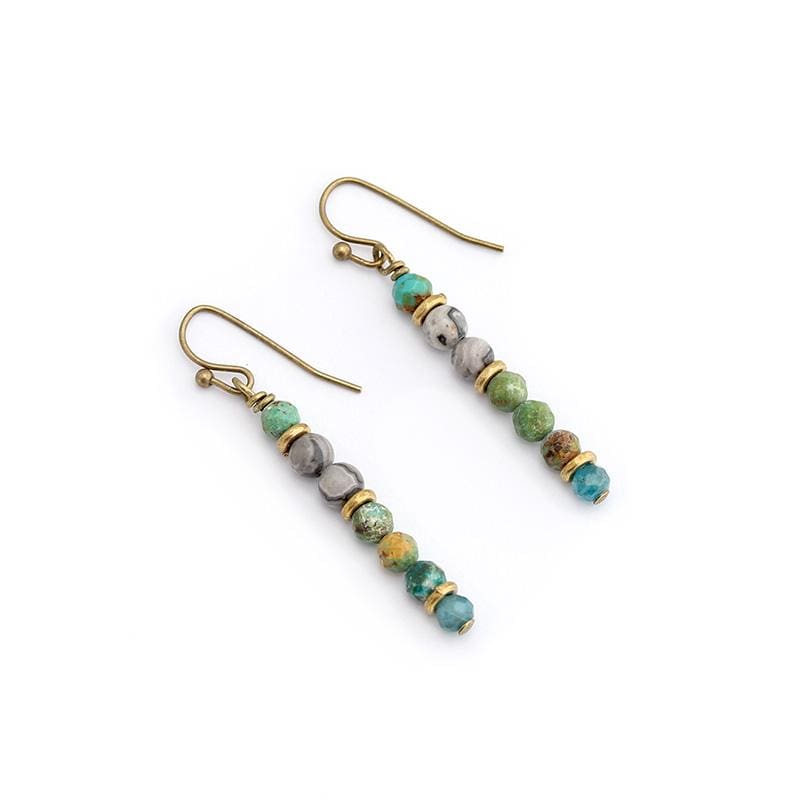 Jasper and Turquoise Earrings