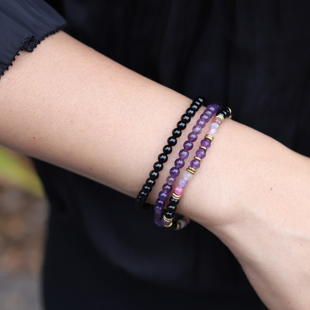 Dainty Amethyst Gemstone Bracelet Luna Tide