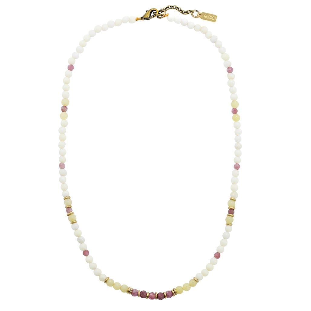 "Summer Luck" Jade and Pink Tourmaline Delicate Necklace