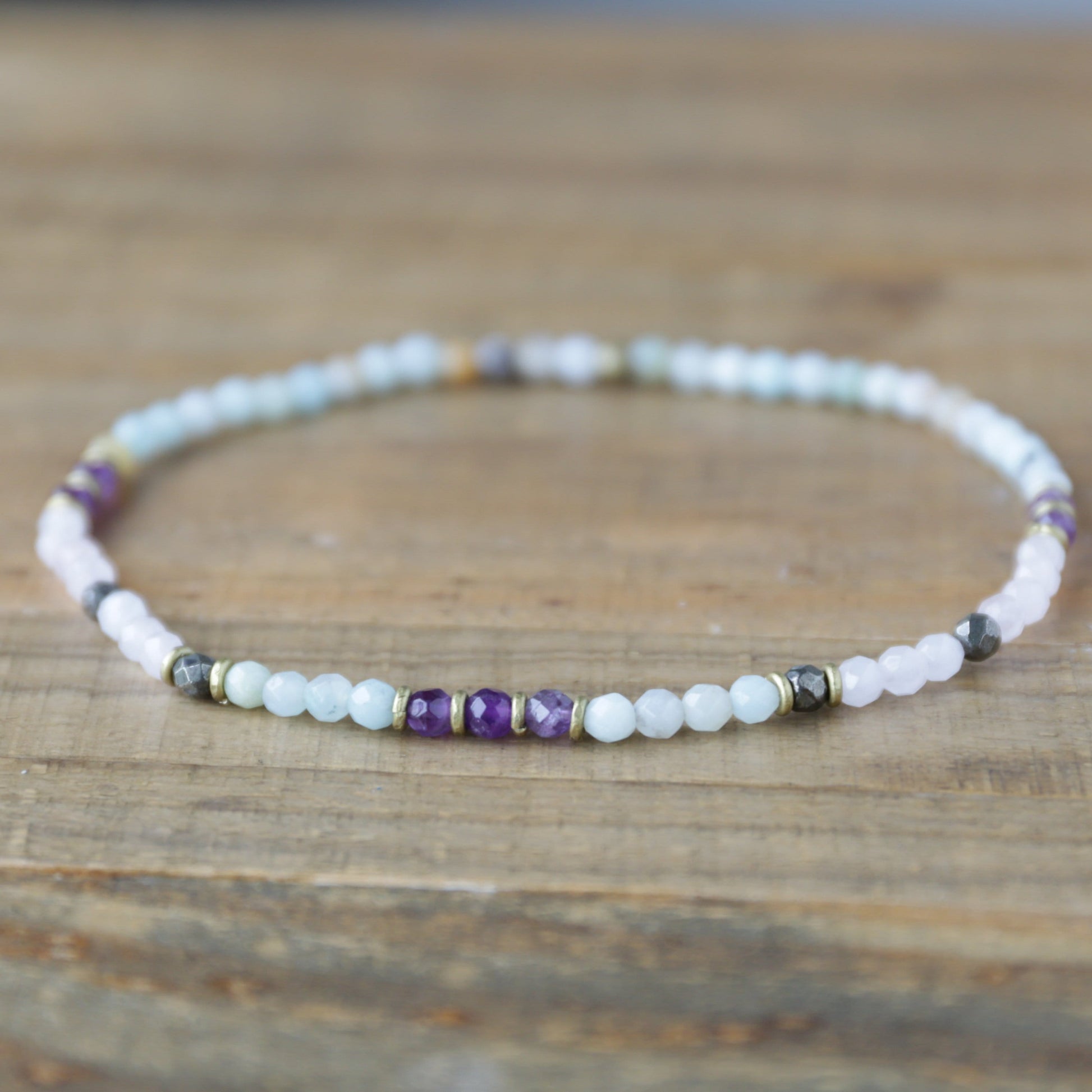 Anklets - Rose Quartz And Amazonite Anklet