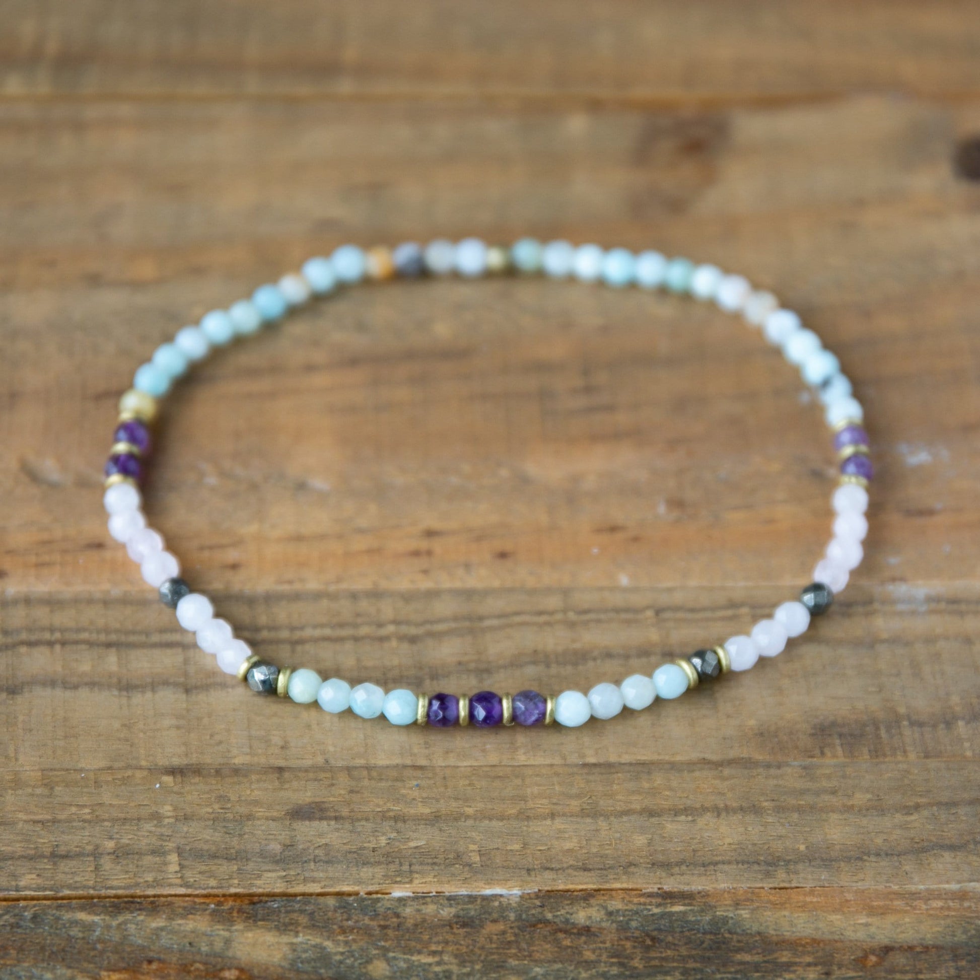 Anklets - Rose Quartz And Amazonite Anklet
