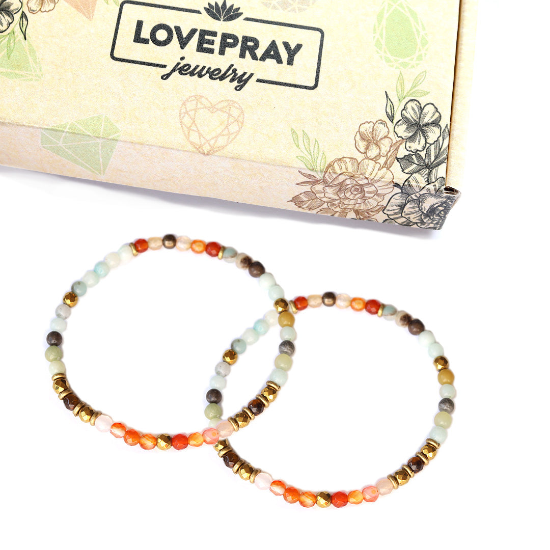 "Joy and Good Energy" Matching Friendship Bracelet Bundle