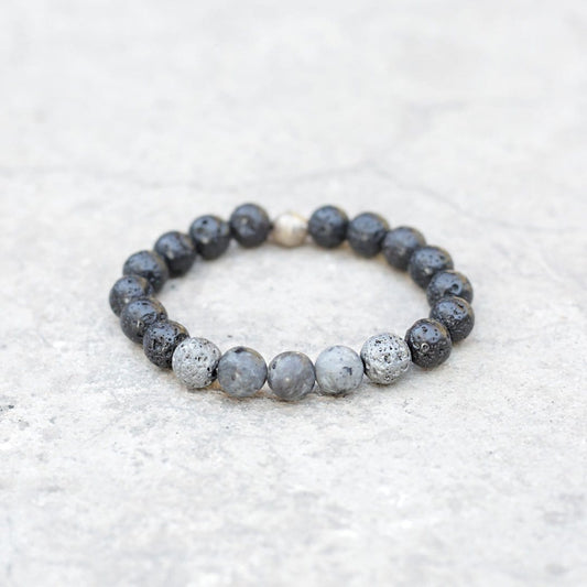 Bracelets - Boy's Lava And Larvikite Bracelet