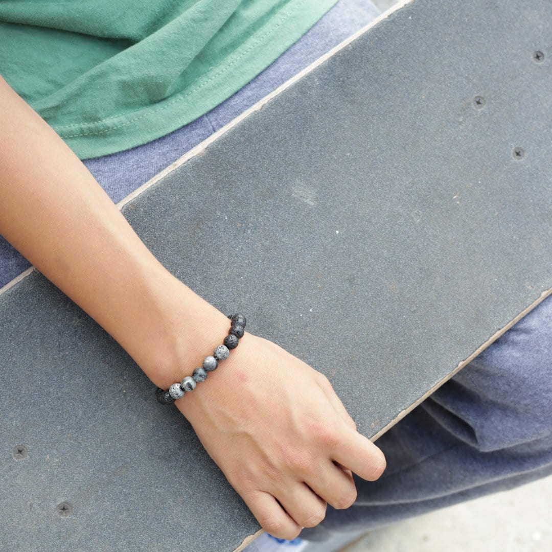 Bracelets - Boy's Lava And Larvikite Bracelet
