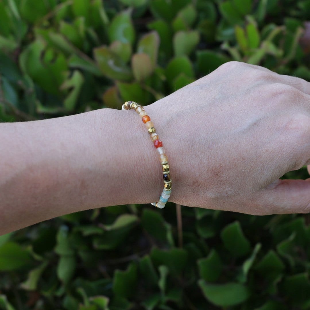 Bracelets - Carnelian And Amazonite Delicate Bracelet