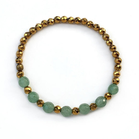 Bracelets - Heart Chakra, Hematite And Aventurine Chakra Bracelet
