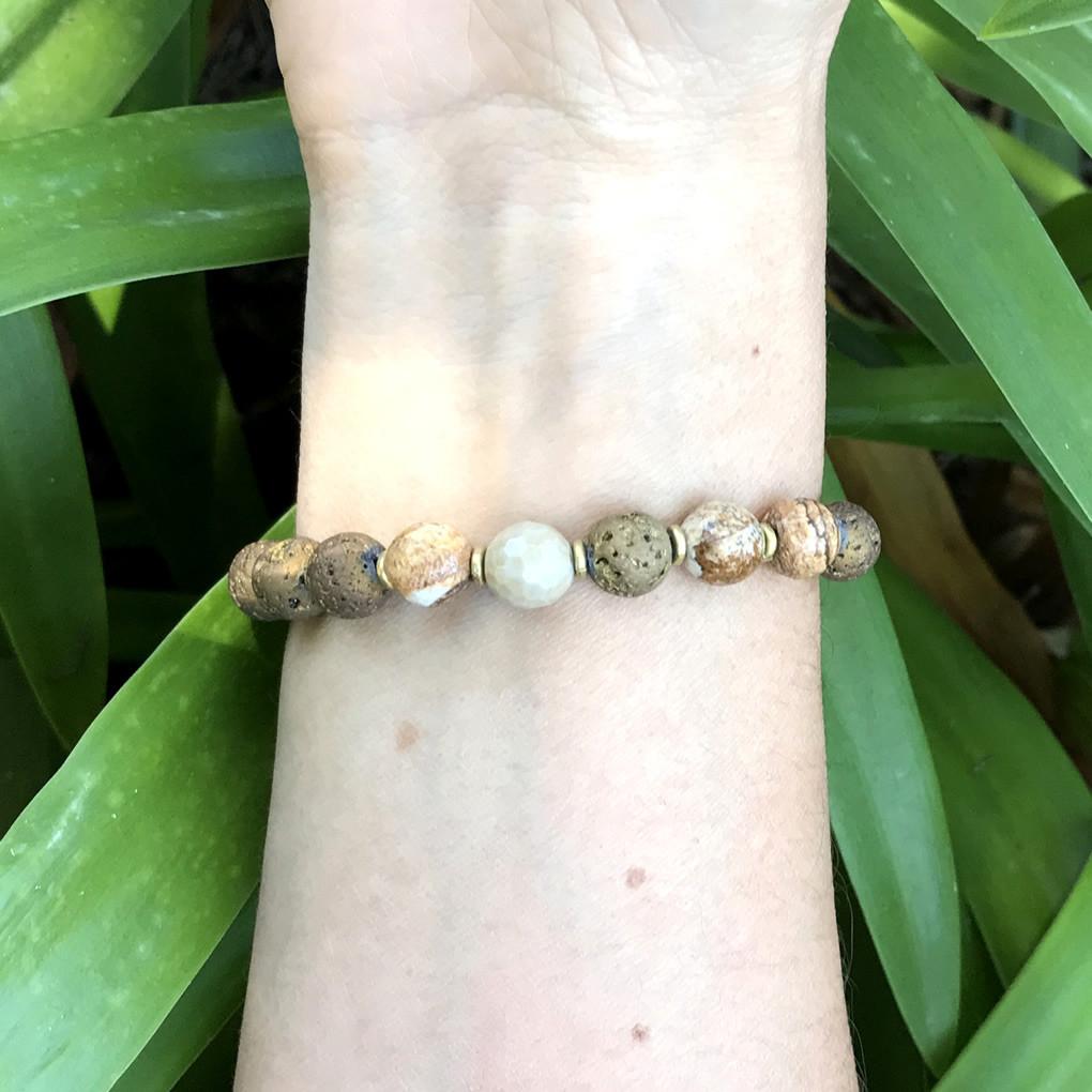 Bracelets - Jasper Essential Oil Diffuser Bracelet