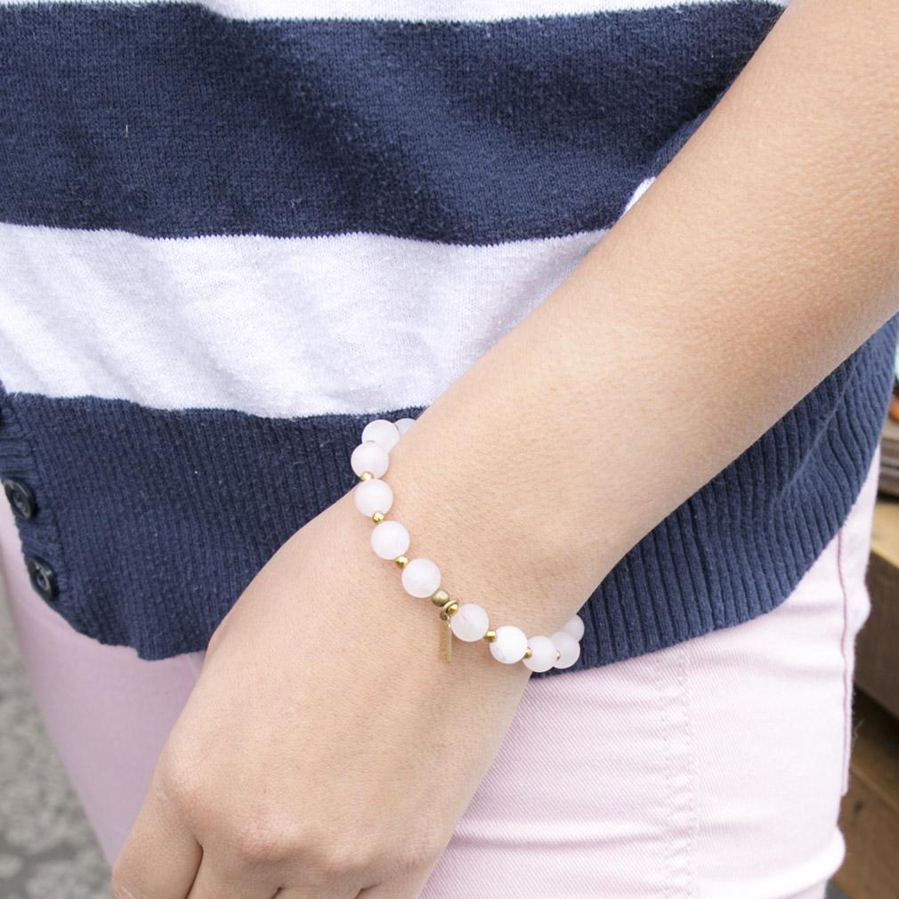 Bracelets - Love - Matte Genuine Rose Quartz Bracelet