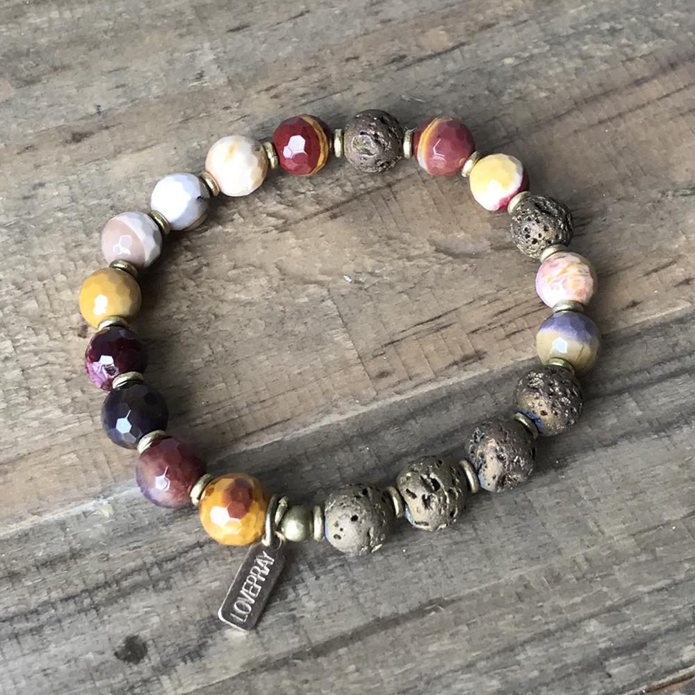 Bracelets - Mookaite Essential Oil Diffuser Bracelet