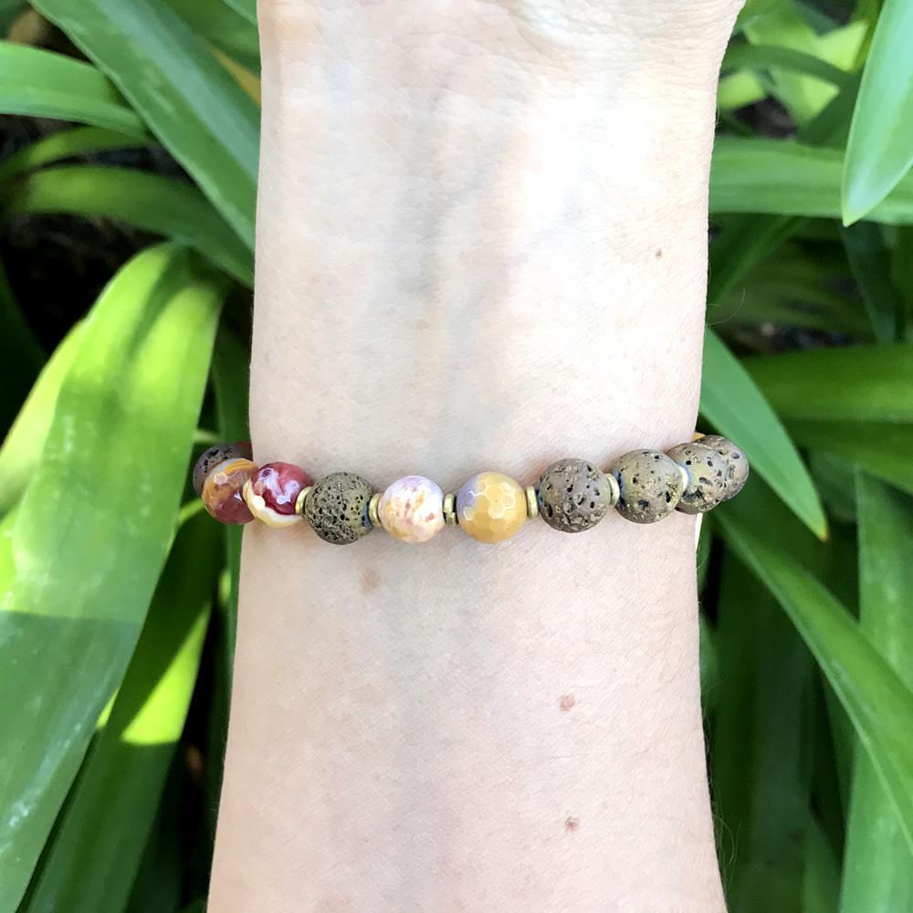 Bracelets - Mookaite Essential Oil Diffuser Bracelet