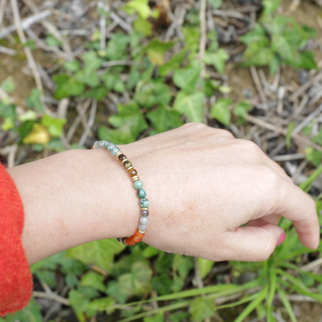 Bracelets - “Motivation And Serendipity” Carnelian And African Turquoise Bracelet