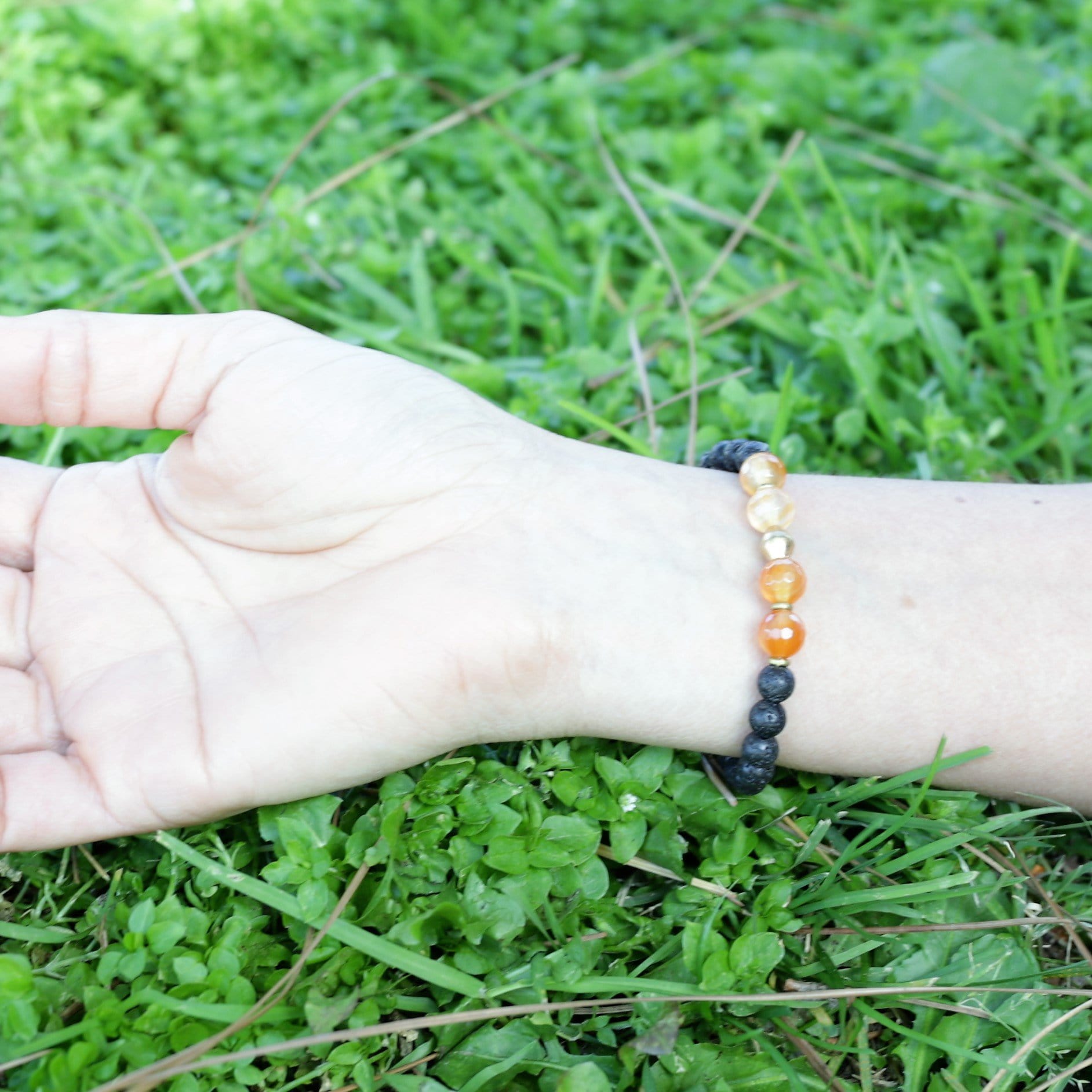 Bracelets - Sacral Chakra Aromatherapy Lava Rock Bracelet