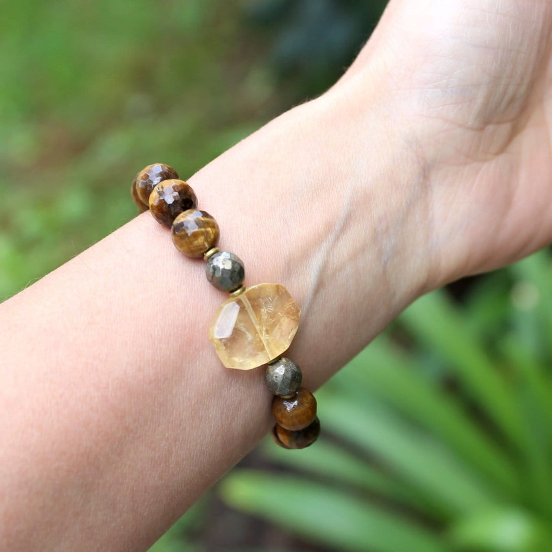 Tigers eye and Citrine Bracelet Lovepray jewelry