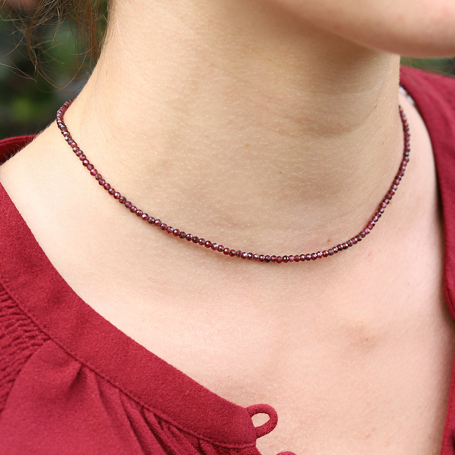 Delicate Garnet Necklace