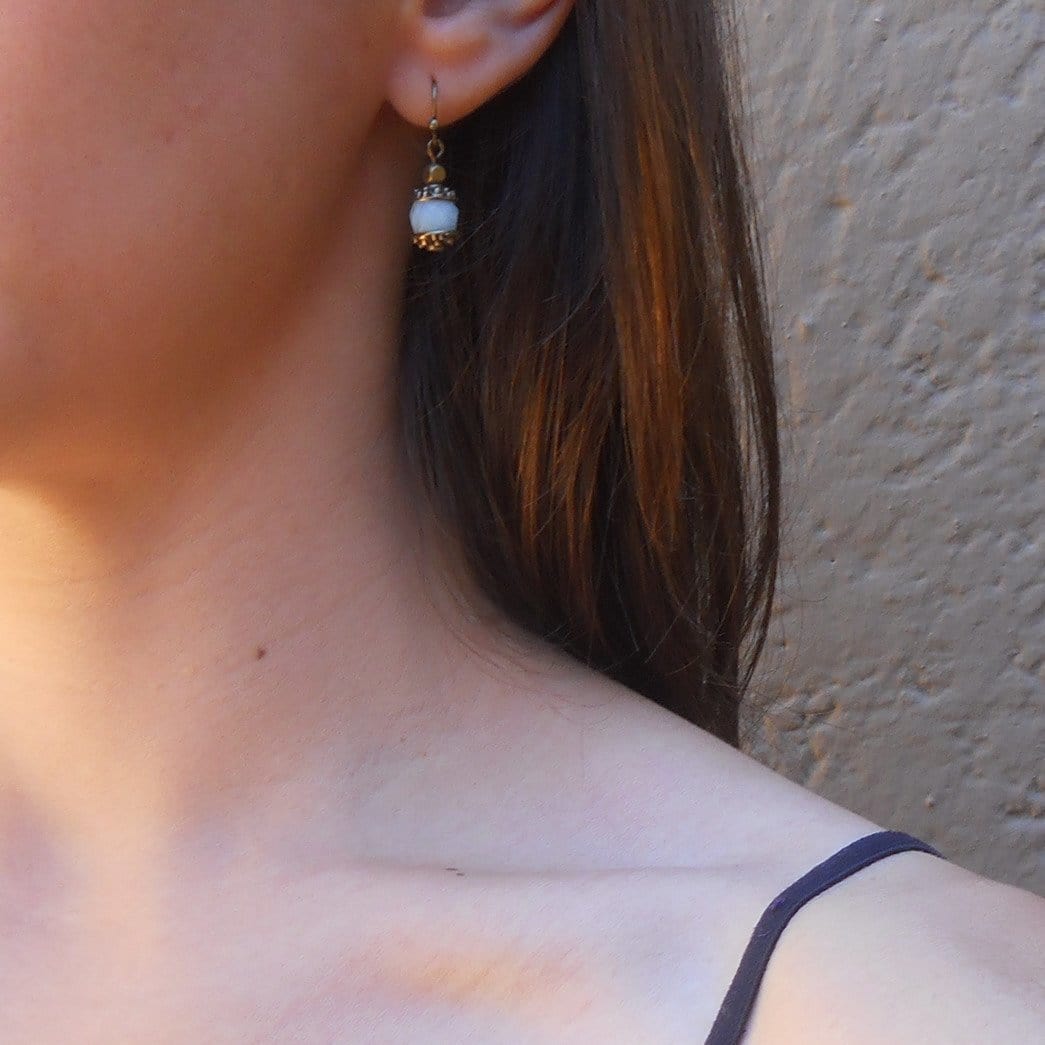 Earrings - Communication, Throat Chakra, Genuine Amazonite Gemstone Earrings