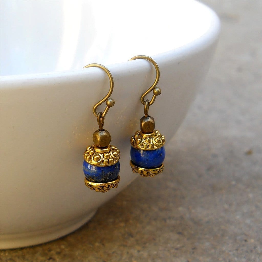 Earrings - Compassion, Genuine Lapis Lazuli Gemstone Earrings