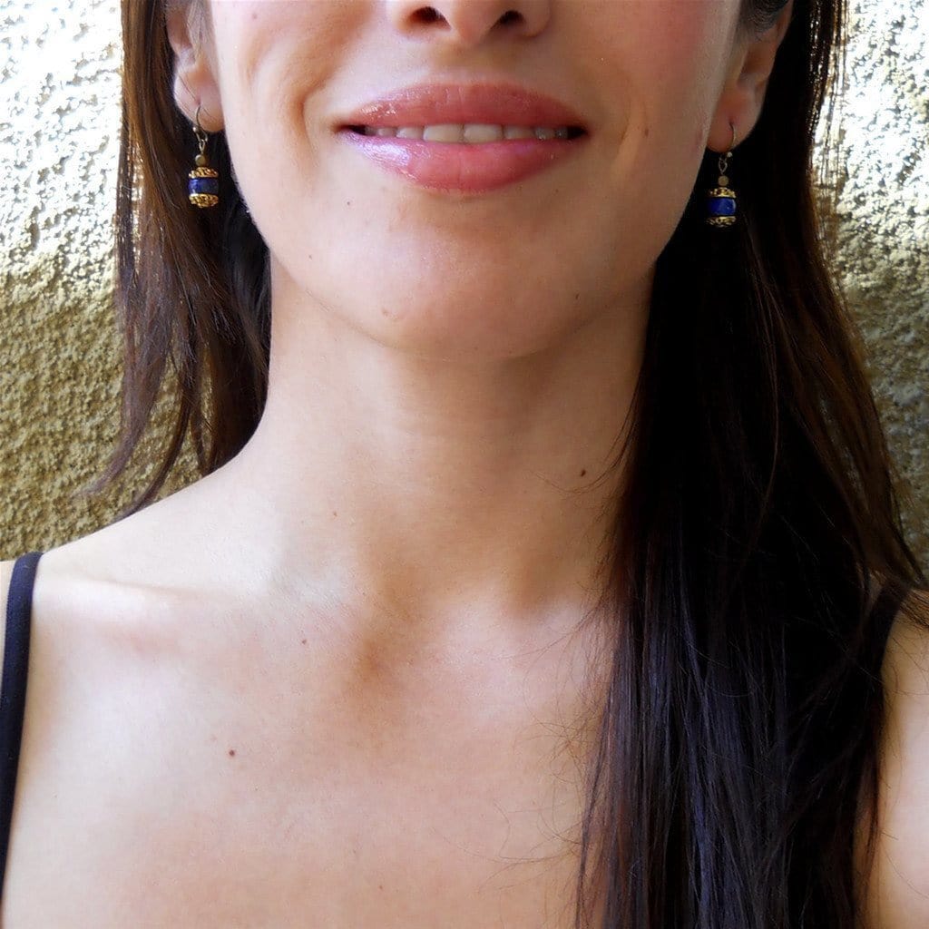 Earrings - Compassion, Genuine Lapis Lazuli Gemstone Earrings