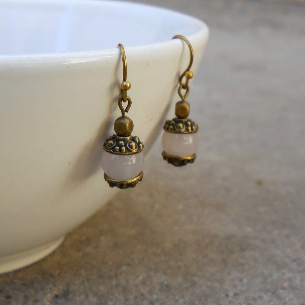 Earrings - Healing And Comfort, Genuine Rose Quartz Gemstone Earrings