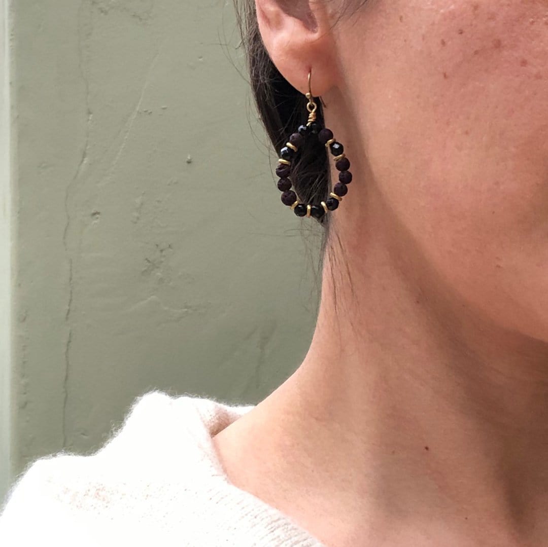 Earrings - 'Soothing' Onyx Aromatherapy Earrings